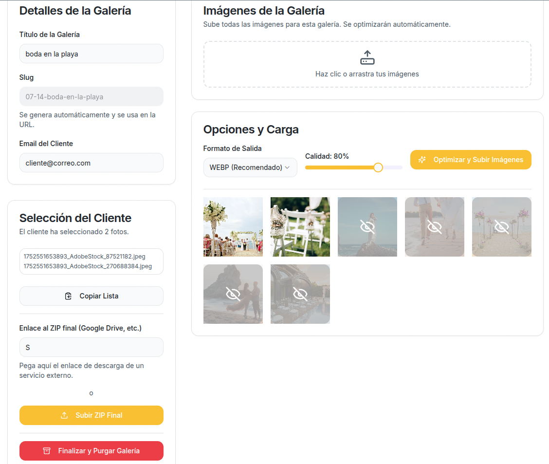 Imagen destacada para Revolucionando el Flujo de Trabajo para Fotógrafos: El Nuevo Módulo de Galerías de Admin.Site